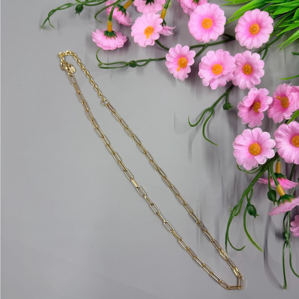 BaubleBar Gold Paperclip Link Necklace